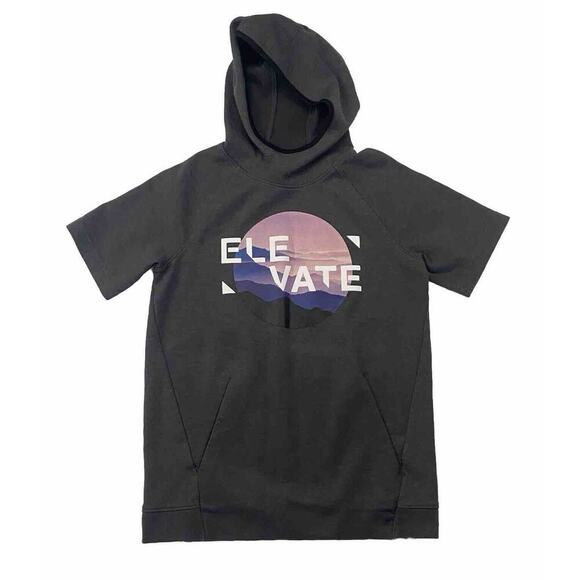 OLD NAVY Active Dynamic Fleece Stretch Gray Hooded Sweatshirt Girl's Sz XL 14-16 - Picture 1 of 7